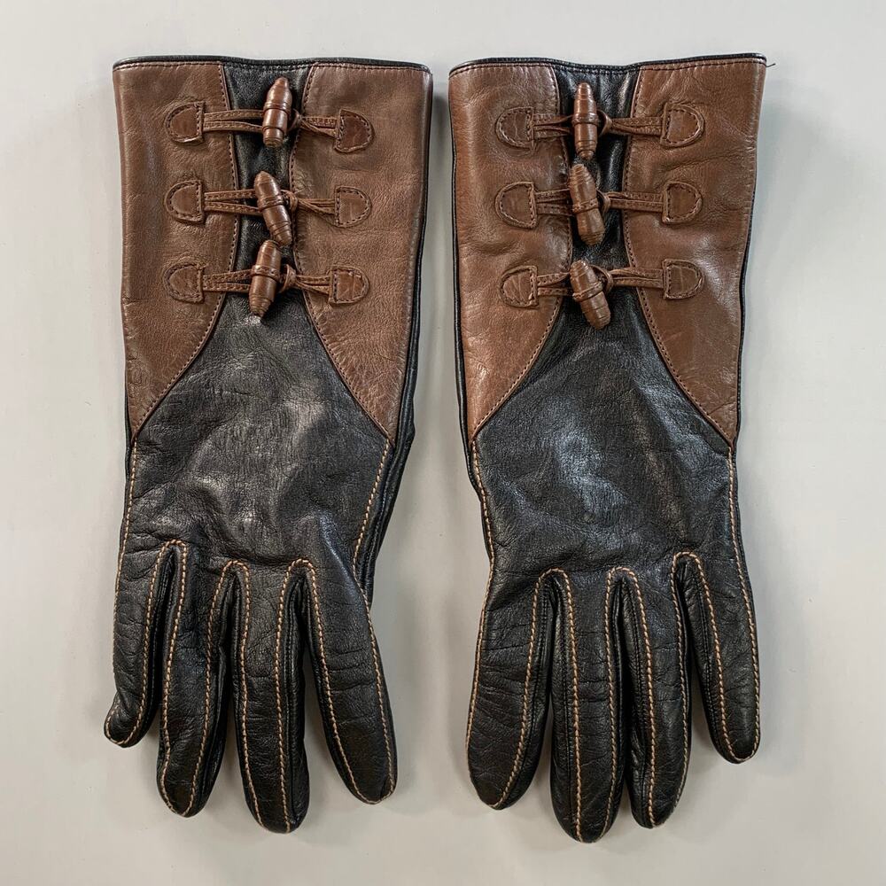 NO BRAND Size 8 Brown Black Gloves
